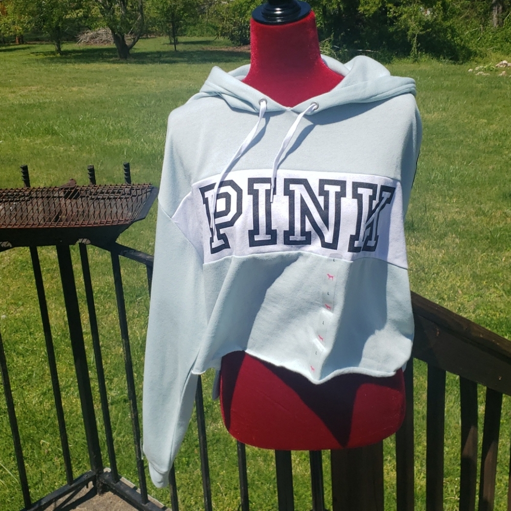 Mint green PINK hoodie